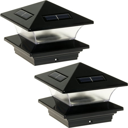 - GREENLIGHTING NEW 4 x 4 Solar Post Cap Light - LED Light for Wood Posts (2 Pack)