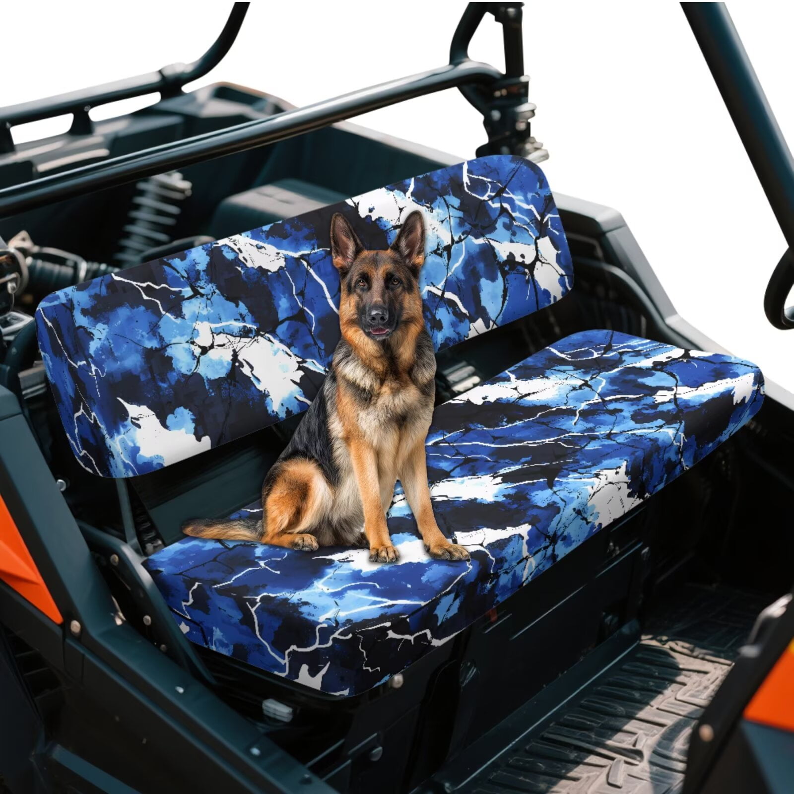 Uorisanigo Blue Camouflage Mule Seat Covers UTV Bench Seat Cover Accessories Compatible with Kawasaki Mule 3000 3010 3020, Non-Slip UTV Seats Cushion All Weather Protection