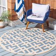 thumbnail image 5 of Safavieh Courtyard Collection Blue Indoor Outdoor Rug, Square, 5'3', Machine Made, 1 Count, 5 of 5