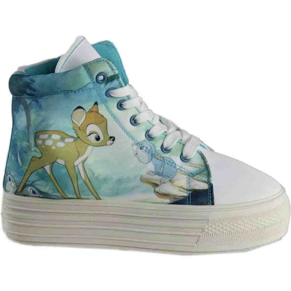 Disney Womens Bambi High Top  Athletic Sneakers Casual Shoes