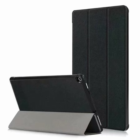 For Amazon Kindle Fire HD10 2017 Tri-Fold Leather Ultra Slim Shockproof Smart Auto Sleep/Wake Stand Case (Best File Explorer For Kindle Fire)