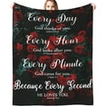 thumbnail image 1 of LHSHID Bible Verse Blanket Flannel Soft and Comfortable Anti static Bed Sofa Blanket 50x60in, 1 of 6