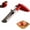 Red, variant on Corer, Stainless Steel  Corer and Divider with  Serrated  - Easy to Use - Core Remover Tool for Apples, Pears, Cupcakes - Heavy-Duty Kitchen Gadget for Baking, Cooking (Black)