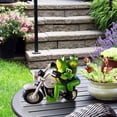 thumbnail image 4 of Decoraciones De Jardín, Ranas, Motociclistas, Regalos, Adornos Verdes Speravity HA035688-00, 4 of 6