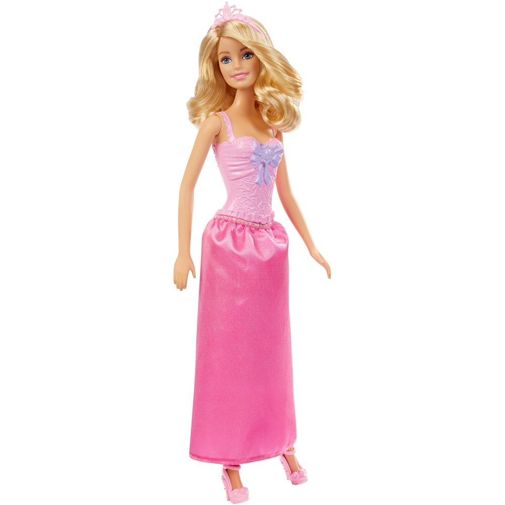 Barbie Fairytale Princess Doll with Pink Tiara & Gown - Walmart.com ...