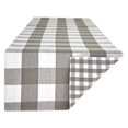 thumbnail image 1 of Design Imports Z02415 Chemin de Table Réversible à Carreaux Vichy et Buffle Gris et Blanc 14 x 108 Po, 1 of 3