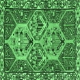 thumbnail image 1 of Ahgly Company Indoor Square Persian Emerald Green Traditional Area Rugs, 6' Square, 1 of 4