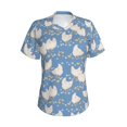 thumbnail image 2 of Uemuo Funny Chicken Printed Women's Classic V-Neck T-Shirt - Soft, Breathable, Moisture-Wicking, Perfect for Casual, Office, Travel, and Everyday Wear-Small, 2 of 5