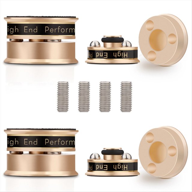 Soporte de Altavoz de Audio HiFi, Almohadilla de Pie, Amortiguador Antigolpes, Pies de Aislamiento para Altavoz Preamplificador, Reproductor de , Dorado