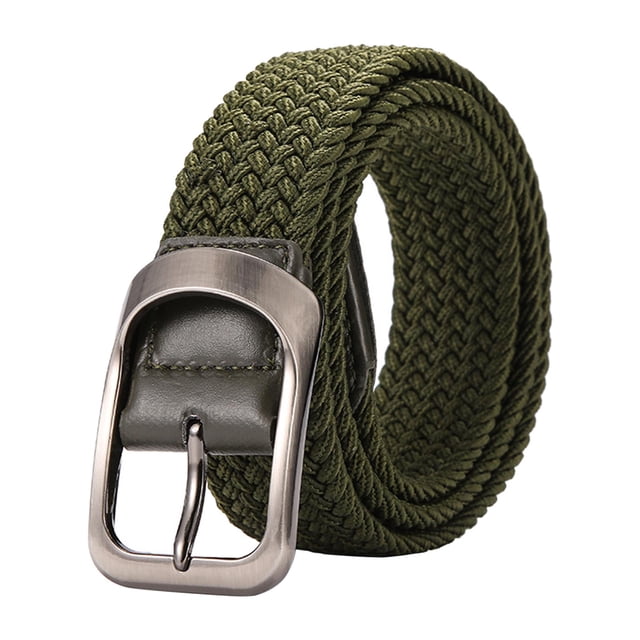 Cinturón informal elástico Lona tejida Longitud 105 cm Aleación Hebilla de cinturón para Universidad Yuyangstore Cinturón elástico para vaqueros