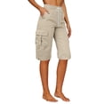 thumbnail image 6 of Delayuji Women's Cargo Pant Short Summer Comfortable Cargo Pants with Multiple Pocket, 6 of 7