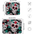 thumbnail image 3 of FREEAMG Dish Drying Mat, Gothic Floral Skulls Microfiber Kitchen Dish Pads Super Absorbent Dish Drainer Mat Fast Drying Heat-resistant Drying Mat for Kitchen Counter, 18"x24", 3 of 7