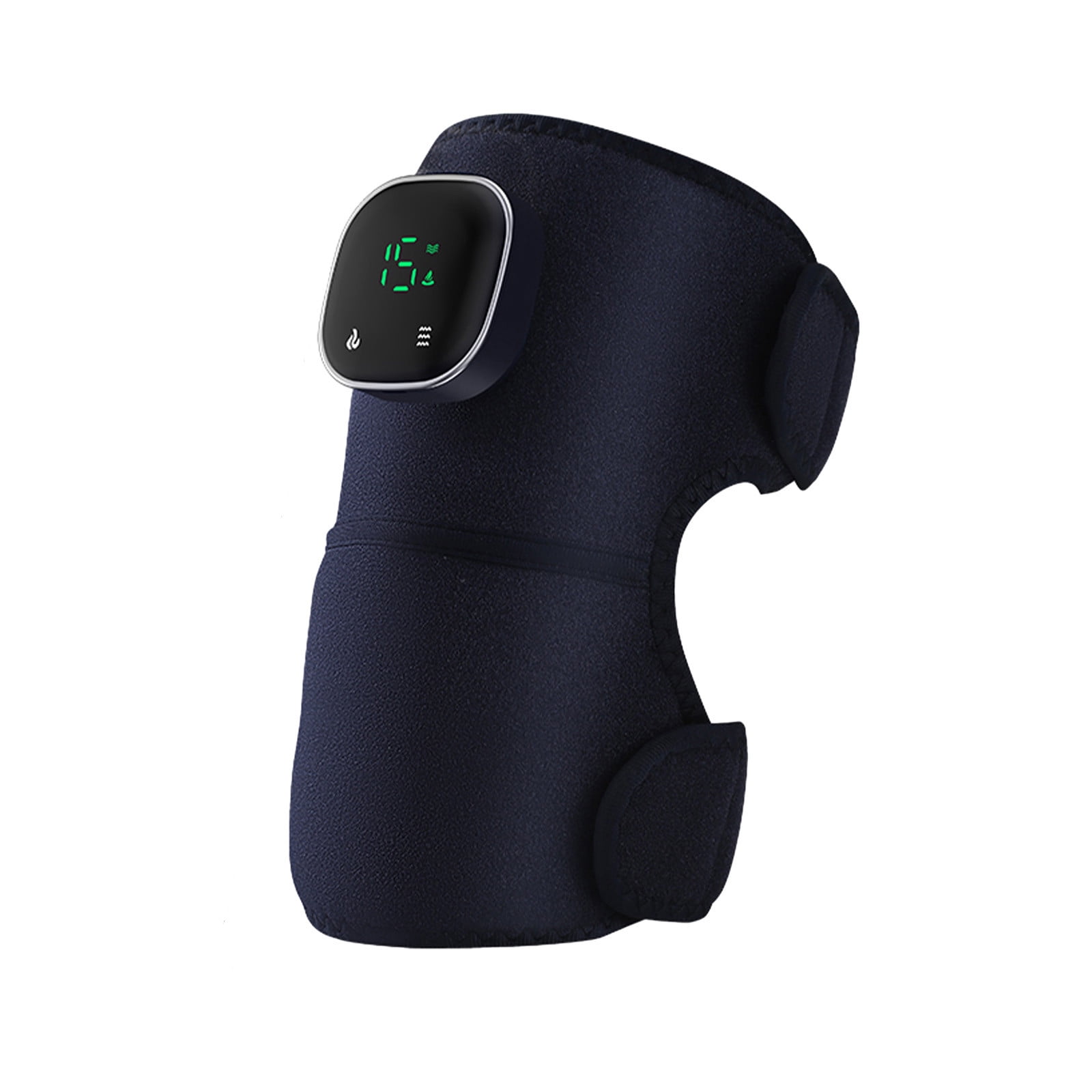 Neoyler Portable Heating Pad Knee Wrap USB Powered Knee Brace with Fast Graphene Heating 3 Heat Levels and 3 Massage Modes Adjustable Strap for Home Office Travel Blue 8.8in