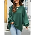 thumbnail image 5 of CIYCuIT Women Casual Sweater Crew Neck Long Sleeve Solid Color Knit Pullover Tops Ladies Fall Winter Warm Loose Clothes Streetwear, 5 of 5