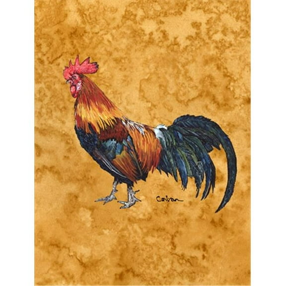 Rooster Canvas Flag - House Size, 28 x 40 in.