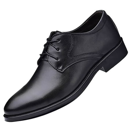

Men s Leather Shoes Business Attire Men s Youth Pointed Shoes British Breathable Lace Up Versatile Casual Shoes Mens Dress Shoes Size 11 Leather Mens Leather Shoe Laces