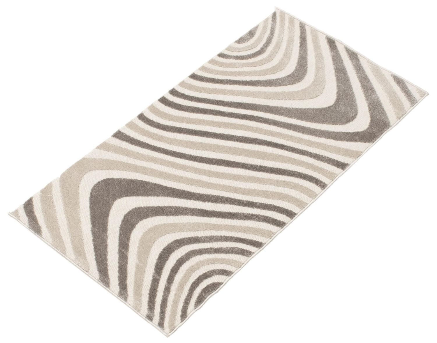 ECARPET Modern Area Rug for Dining Room, Living Room, Bedroom or Den Zuma Ivory