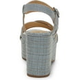 thumbnail image 4 of Lucky Brand Carlisha Lead Grey Raffia Sculpted Platform Wedge Ankle Strap Sandal (Lead Grey, 6), 4 of 4