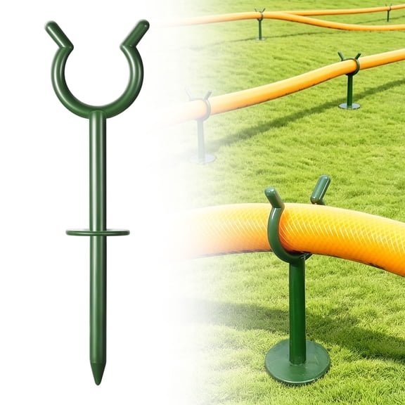 Garden Hose Guide Stakes- Heavy Duty 3/4” Hose Holder Spike for Lawn & Plant Saver, Yard Soaker Support, Durable Kink-Free Watering (Fit 3/4”Hoses)
