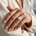 thumbnail image 5 of Rosec Jewels IGI Certified Lab Grown Diamond Engagement Ring with Halo - 4 Carat - E-VS1 Quality Diamond Statement Ring, 925 Sterling Silver, US 4.00, 5 of 7