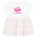 thumbnail image 3 of Inktastic Just Plane Cute Smiling Pink Airplane Girls Baby Dress, 3 of 5