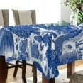 thumbnail image 5 of Yayeee Tablecloths 54" x 54" Rectangle Wrinkle Resistant Party Table Cover, Blue Garden Pattern, 5 of 8