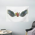 thumbnail image 1 of Angel Wings Tapestry, Retro Blossom Daisy Botanical Wings Tropical Style Archaic Wedding Theme, Wall Hanging for Bedroom Living Room Dorm Decor, 60"W X 40"L,Multicolor, by Ambesonne, 1 of 2