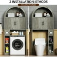 thumbnail image 7 of Over The Toilet Storage Cabinet, Farmhouse Rual Bathroom Organizer, Storage Organizer Cabinet with Adjustable Shelf and Elegant Arched Design, for Bathroom, Laundry and Restroom, 7 of 7