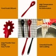 thumbnail image 4 of 2-Pack Silicone Pasta Fork, High Heat Resistant Food Grade Pasta Spoon Noodle Spoon Spaghetti Server Strainer, BPA Free, 11.2-Inch, 2 Color: Red & Black, 4 of 5
