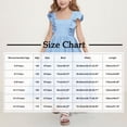 thumbnail image 2 of CCRFTGI Ruffle Sleeve Dresses for Child Girls Size 10-12 Basic Tie Back Square Neck Summer A Line Swing Flowy Dress Cute Beach Holiday Girls Party Dresses Light Green 11-12 Years, 2 of 3