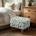 thumbnail image 3 of Xixirimido Colored Cow Spot Pattern Ottoman Cover Rectangle Storage Ottoman Slipcover Stretch Footrest Stool Covers with Elastic Band for Rectangle and Square Ottoman, Large, 3 of 7