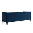 thumbnail image 5 of Inspired Home Rin Velvet Sofa Button Tufted Square Arms Tapered Legs Modern, Navy, 5 of 9