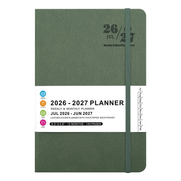 Solivara 2026-2027 Academic Weekly Monthly Planner Calendar For Home Office And Organizer(A,8.46*5.83 in)