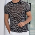 thumbnail image 4 of VgaVtl Summer T Shirt Men Short Sleeve Mesh Slim Clothes for Men Flowing Casual Sparkly Party Crew Neck, 4 of 6