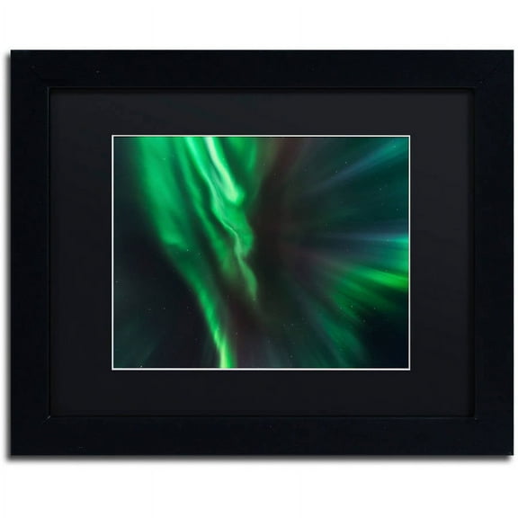 Trademark Fine Art "Lights of Gods" Canvas Art by Mathieu Rivrin, Black Matte, Black Frame