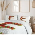 thumbnail image 6 of Ambesonne Christmas Alphabet Duvet Cover Sets, E Letter Art, 2-King, Pearl and Olive Green, 6 of 7