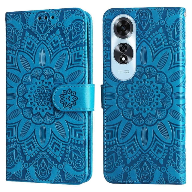Funda tipo cartera GANGXUN para OPPO A60 4G , diseño girasol, cuero PU, soporte, cierre magnético, tarjetero