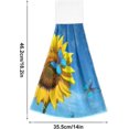 thumbnail image 3 of SKYSONIC Blooming Sunflowers Hanging Tie Towels 2 Pieces, Absorbent Hand Towels Tea Bar Dish Dry Towels for Kitchen Bathroom Home Decor,14" x18.2", 3 of 7