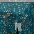 thumbnail image 4 of Contemporary Dog Crate Cover, Colorful Triangles Patterns in Tessellation Style Modern Design, Easy to Use Pet Kennel Cover for Dogs, 35" x 23" x 27", Dark Teal and Multicolor, by Ambesonne, 4 of 6