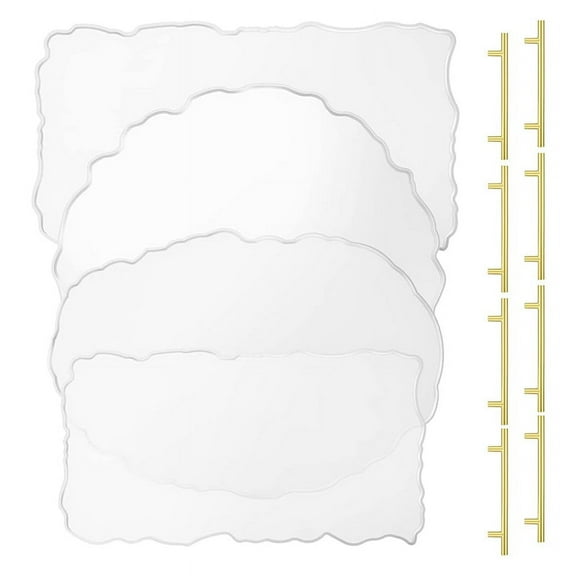 Resin Tray Molds Silicone Mold Irregular Casting Epoxy with Gold Handles for DIY Crafts