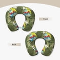 thumbnail image 3 of Xecao Surfing Dinosaur Print Memory Foam Cervical Neck Pillow Versatile U-Shaped Pillows for Home,Office,Camping,Travelling,Soft Washable Cover, 3 of 8