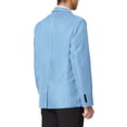 thumbnail image 3 of INSPIRE CHIC Men's Dress Slim Fit Blazer Single Breasted One Button Prom Suit Sports Coat XL Light Blue, 3 of 7