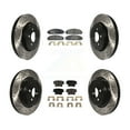 thumbnail image 1 of Transit Auto Front Rear Coated Drilled Slotted Disc Brake Rotors and Ceramic Pads Kit for Car Dodge Charger with Police Package KDT-100257, 1 of 11