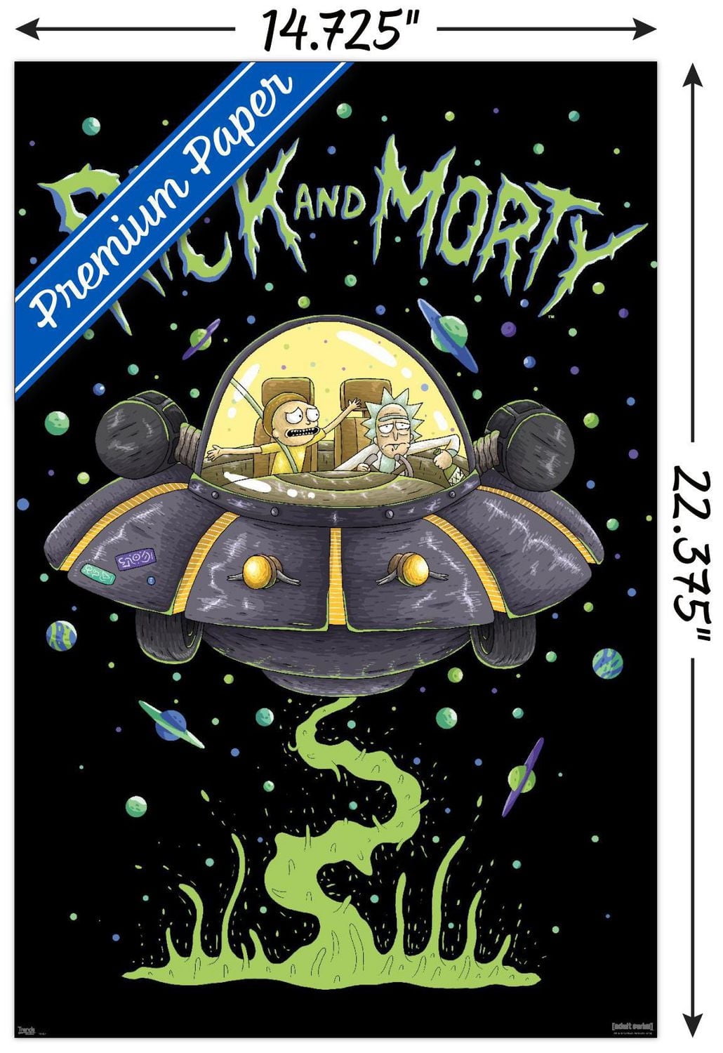 Rick And Morty - Ship Wall Poster, 22.375" x 34"