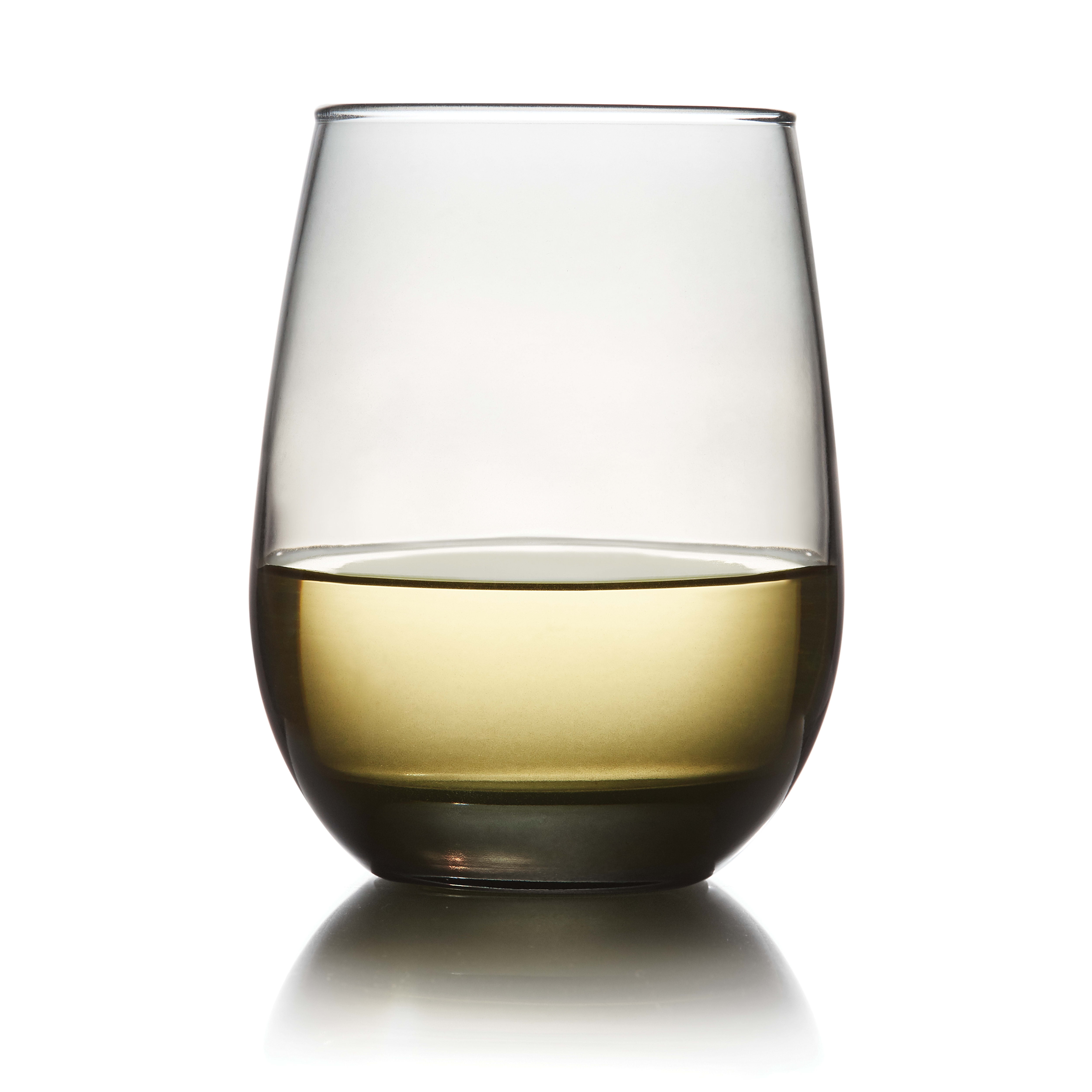 Set of 6 Libbey 217 Stemless White Wine Glass 12 oz 