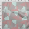 thumbnail image 3 of oneOone Polyester Lycra Dark Peach Orange Fabric Geometric Dress Material Fabric Print Fabric By The Yard 56 Inch Wide, 3 of 4