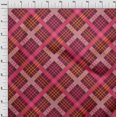 thumbnail image 3 of oneOone Polyester Lycra Fabric Tartan Check Printed Fabric 1 Yard 56 Inch Wide, 3 of 4