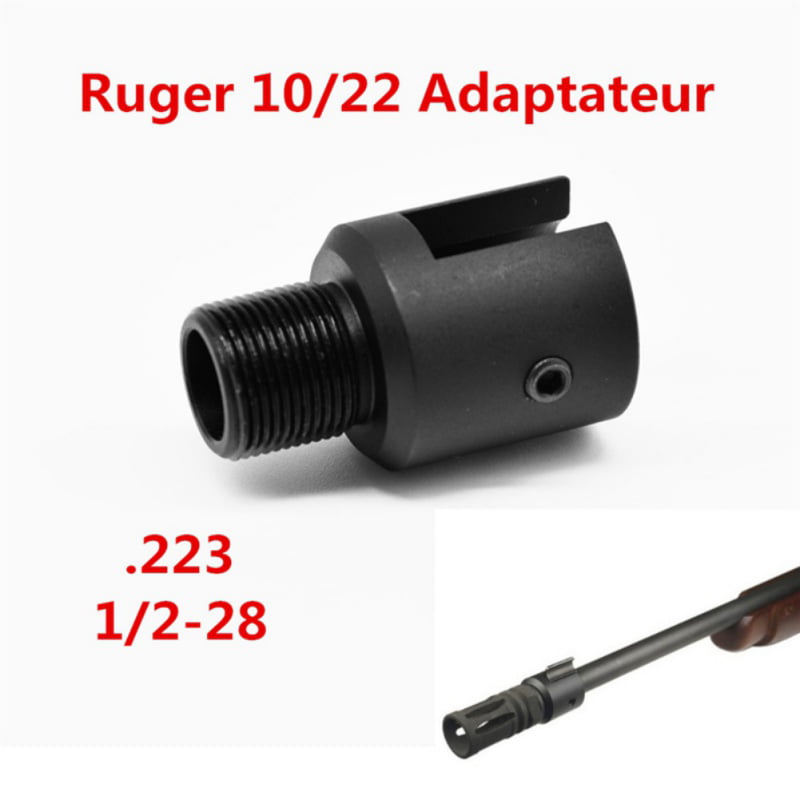 Aluminum Ruger 1022 10-22 Muzzle Brake Adapter 5/8x24 Thread Three Lock Nut 