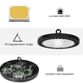 thumbnail image 5 of Green Light Depot LED High Bay UFO - 240W - 34,800 Lumens - UFO3 - Hook Mount - 6kV Surge Protector - UFO Series - UL+DLC5.1, 5 of 8
