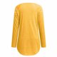 thumbnail image 5 of Blusa camiseta de manga larga con cuello redondo y estampado de diente de león para mujer: dobladillo asimétrico, poliéster elástico, lavable a máquina., 5 of 5